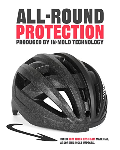 VICTGOAL LED Bike Helmet with Removable Goggles