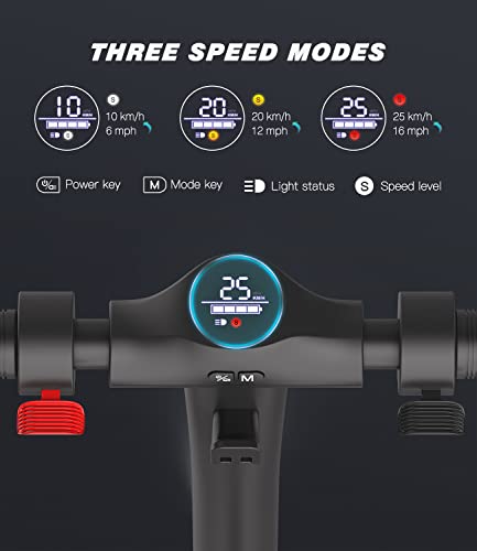 MEGAWHEELS Electric Scooter, 15.5 MPH Speed, 3 Gears