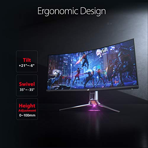 Asus Rog Swift PG35VQ 35â Curved HDR Gaming Monitor 200Hz (3440 X 1440) 2ms G-Sync Ultimate Eye Care DisplayPort HDMI USB Aura Sync HDR10 Display HDR 1000 by Asus