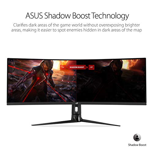 ASUS ROG Strix XG43VQ 43? Super Ultra-Wide Curved HDR Gaming Monitor 120Hz (3840 x 1200) 1ms FreeSync 2 HDR DisplayHDR 400 90% DCI-P3,BLACK from Asus