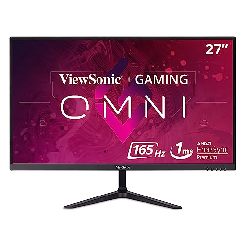 ViewSonic VX2718-P-MHD 27 Inch Frameless Full HD 1080p 165Hz 1ms Gaming Monitor with Adaptive-Sync Eye Care HDMI and Display Port from ViewSonic Corporation