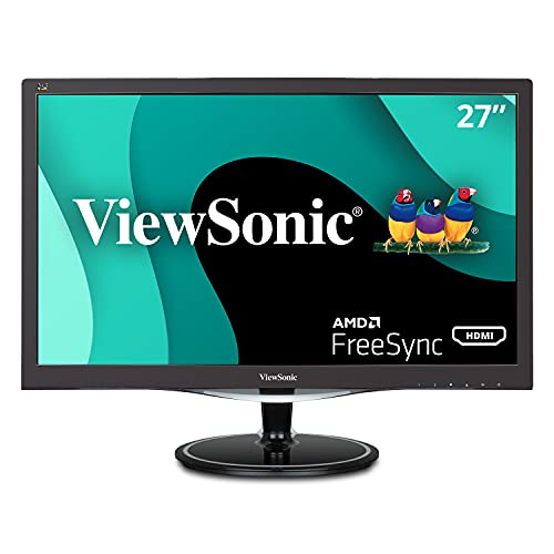 ViewSonic VX2757-MHD 27 Inch 75Hz 2ms 1080p Gaming Monitor with FreeSync Eye Care HDMI and DP, Black from ViewSonic