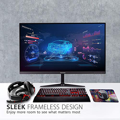 ViewSonic VX2718-P-MHD 27 Inch Frameless Full HD 1080p 165Hz 1ms Gaming Monitor with Adaptive-Sync Eye Care HDMI and Display Port from ViewSonic Corporation