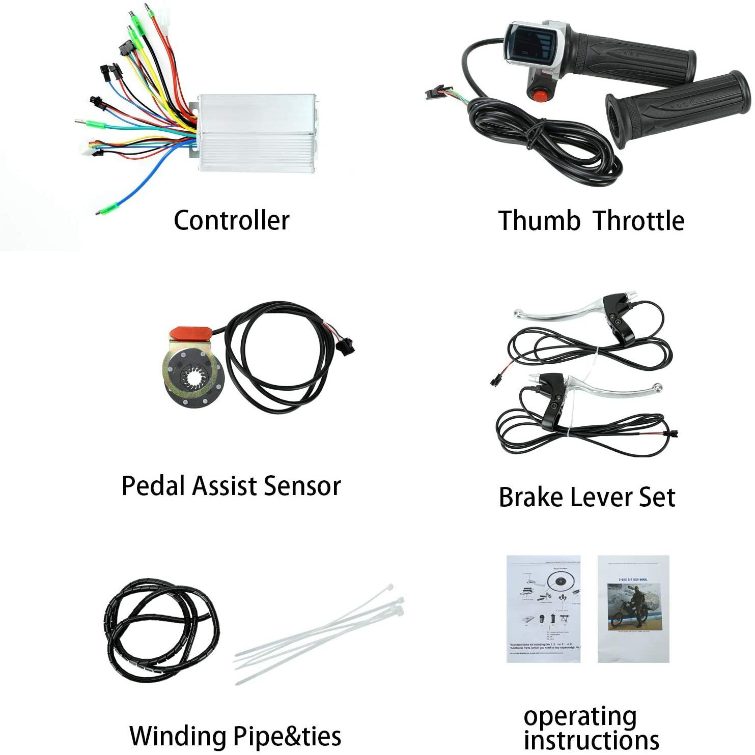 JAUOPAY 26" Electric Bicycle Hub Motor Kit