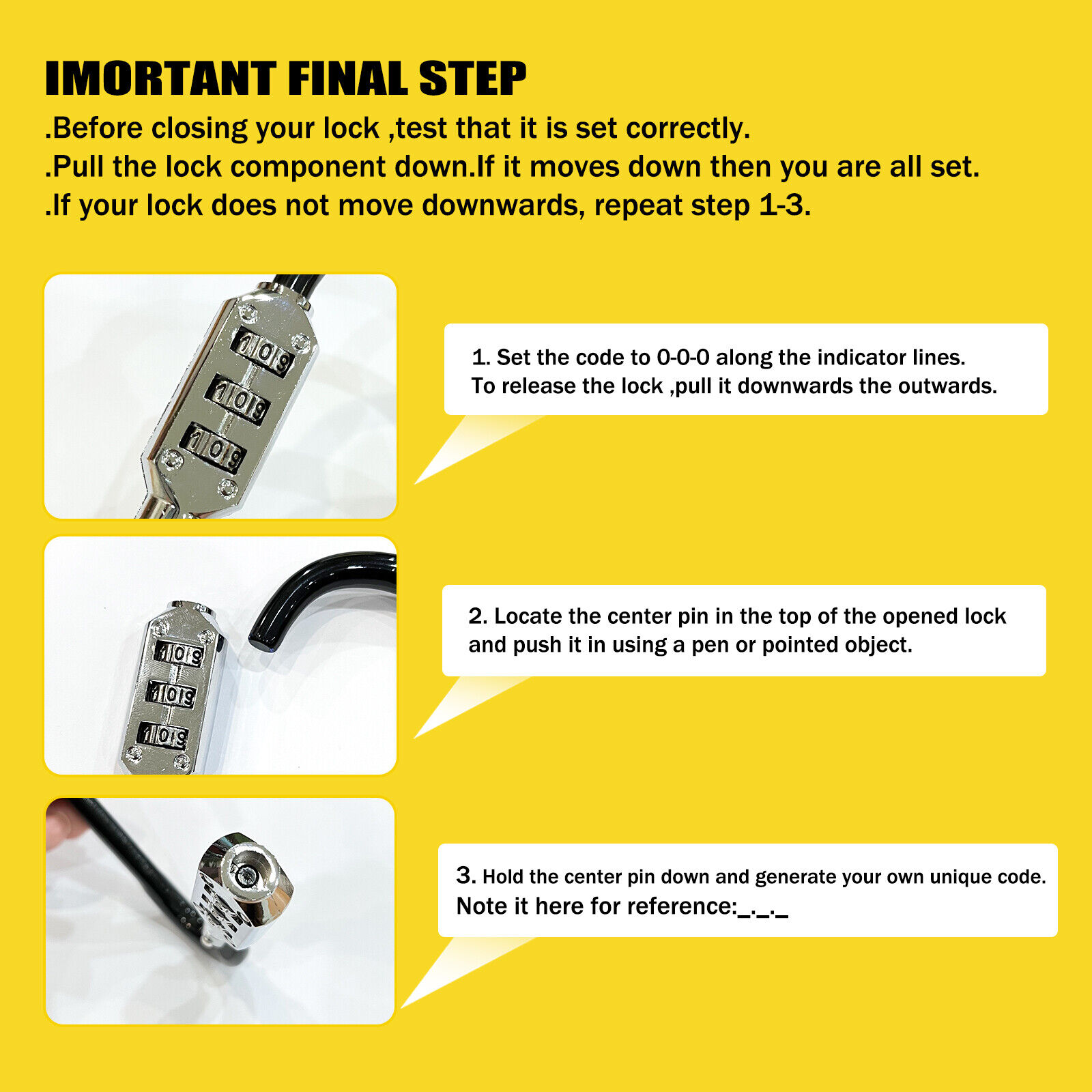 Heavy-Duty U Lock with 4ft Security Chain