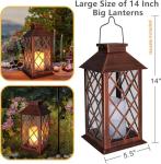 2-Pack Solar Lanterns for Outdoor and Garden