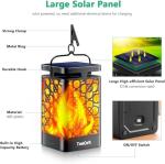 Upgraded Waterproof Solar Flickering Flame Lanterns
