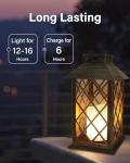 Flickering Flameless Solar Lanterns - 2-Pack