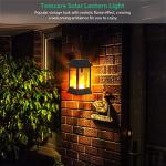 TomCare Solar Lanterns with Flickering Flame - 2 Pack