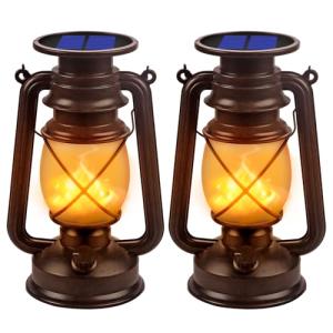 Solar Lanterns - Vintage LED Dancing Flame Decor