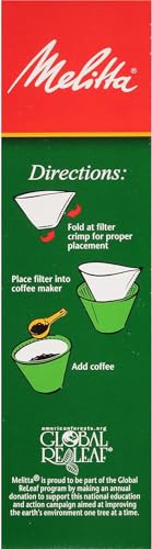 Melitta Unbleached Coffee Filters, 100 Count Pack