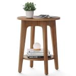 VASAGLE MAEZO 2-Tier Round Side Table