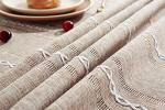 Light Coffee Linen Tablecloth for Rectangle Tables