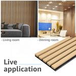 4-Piece Oak Wood Slat Acoustic Panels
