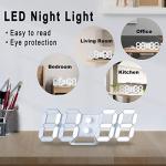 EDUP HOME 3D LED Digital Wall Clock & Alarm