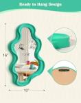 Green Asymmetrical Wall Mirror for Modern Decor