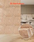 VEVOR 3D PVC Wall Panels, Light Wood Finish