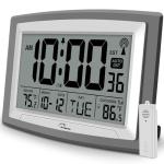 WallarGe Atomic Clock with Indoor/Outdoor Temperature Display