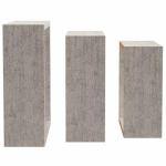 Set of 3 Modern Concrete Gray Wall Cubes