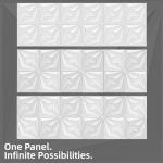 50 Pack Black 3D Wall Panels for Modern Décor