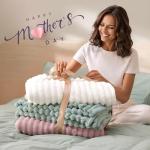 Cozy White Fleece Throw Blanket for Couch