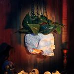 Hanging Skull Planter Pot for Spooky Decor