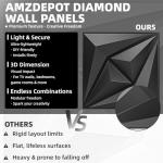 50 Pack Black 3D Wall Panels for Modern Décor