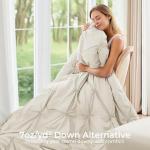 Beige 7-Piece Queen Comforter Set in Pinch Pleat