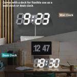 EDUP HOME 3D LED Digital Wall Clock & Alarm