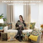 Boho Blue Tree of Life Pillow Covers 18x18