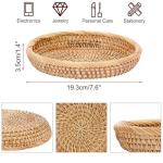 Handwoven Rattan Key Bowl - 7.6 Inch Catch-All