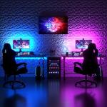 33-Pack Black 3D Diamond Wall Panels for Interiors