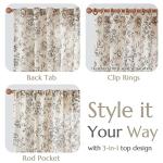 Floral Black Peony Curtains for Modern Interiors