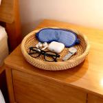 Handwoven Rattan Key Bowl - 7.6 Inch Catch-All