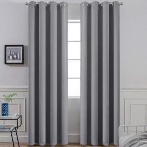 Gray Blackout Curtains for Modern Rooms - 84 Inches