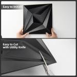 50 Pack Black 3D Wall Panels for Modern Décor