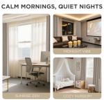 Nature Linen Blackout Curtains - 84 Inch Set