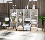 12-Cube Plastic Storage Organizer for Modern Homes