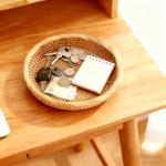 Handwoven Rattan Key Bowl - 7.6 Inch Catch-All