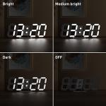 EDUP HOME 3D LED Digital Wall Clock & Alarm