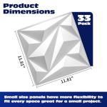 33 Pack 3D Diamond Wall Panels for Interiors