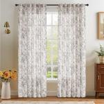 Floral Black Peony Curtains for Modern Interiors