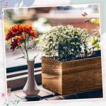 Rustic Wooden Planter Box Set for Decor