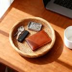 Handwoven Rattan Key Bowl - 7.6 Inch Catch-All