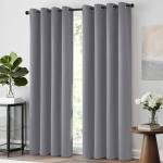 Gray Blackout Curtains for Modern Rooms - 84 Inches