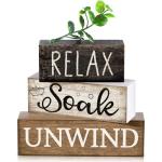 Rustic Eucalyptus Bathroom Shelf Decor Set