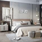 EDUP HOME 3D LED Digital Wall Clock & Alarm