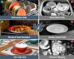 Modern Stoneware Dinnerware Set for 4, 12 Pcs