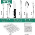 Stylish 49-Piece Stainless Steel Flatware Set