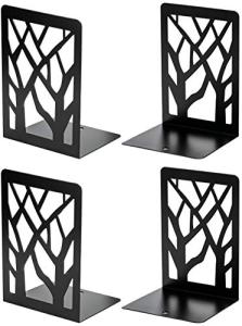 Tree Design Metal Bookends for Modern Shelves